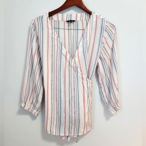 RW&CO. Stripped V-neck Shirt - Size US XS